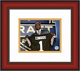 Framed Braylon Edwards 2005 Draft Day Photograph - Cherry Double Mat