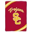 USC Trojans NCAA Royal Plush Raschel Blanket (Force Series) (60x80")"