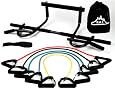 New Heavy Duty B.M.P. Doorway Chin Up Pull Up Bar and New B.M.P. Resistance Bands Perfect to use with P90x and any other fitness program.