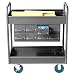 Equipto 145-8-GY Combination Truck with 2 Trays, 500lbs Capacity, 11" Drawers, 30" L x 16" W x 36" H, Smooth Office Gray