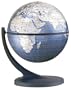 Wonder Globe 4.3" Blue/Silver Metallic World Globe