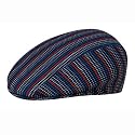 Kangol Kids 504 Stripe Unite Flat Cap Black 7036KK