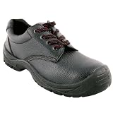 Blackrock Black Leather Gibson Lace Safety Shoe With Steel Toe Caps and Midsole
