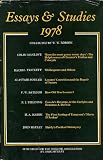 Essays and studies. 1978 : being volume thirty-one of the new series of essays and studies