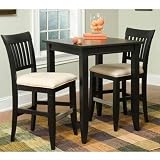 Bedford Square Bistro Table with 2 Stools - Black