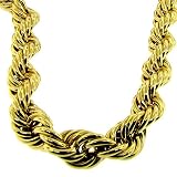 Luxury version Men's 24" 18mm 24K gold plated dookie RUN DMC Rope Necklace chain Luxury version Men's 24" 18mm 24K gold plated dookie RUN DMC Rope Necklace chain