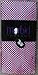 Striped Fishnet Thigh High Stockings - Hot Pink & Black Image