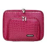 Amazon's Kindle DX CaseCrown Double Memory Foam Pouch Case with Front Pocket - Alligator Skin Hot Pink