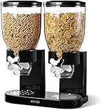 Zevro KCH-06121/GAT200 Indispensable Dry Food Dispenser, Dual Control, Black/Chrome
