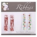 Ribbies Clippies Hair Clip 4-pk. - Floral/ Dots