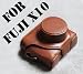 Leather Camera Bag Case For Fujifilm FUJI Finepix X10 LC-X10 Brown