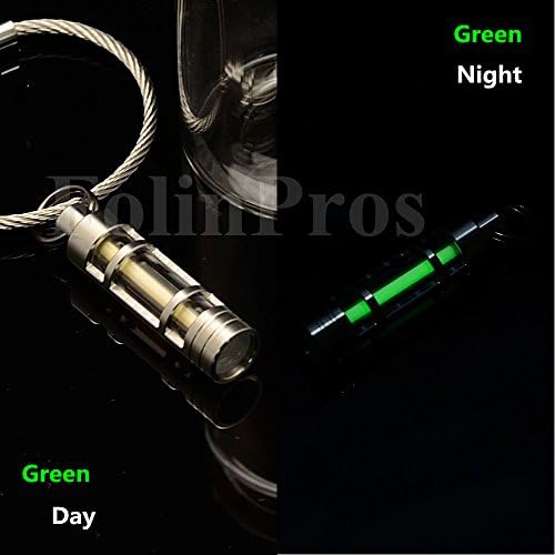 Titanium Alloy Tritium Gas Fluorescence Key Chain Autoluminescence Rescue Emergency Light (Green)