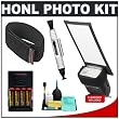 Honl Photo Professional Speed Gobo / Bounce Card + Speed Strap + Batteries + Accessory Kit for Canon 220EX 430EX 580EX II, Nikon SB-400 SB-600 SB-800 SB-900, Olympus FL-20 FL-36 FL-50, Pentax AF-360FGZ AF-540FGZ Flashes