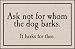 For Whom the Dog Barks Doormat