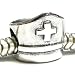 Free S/H Sterling Silver Nurse Cap Bead For Pandora Troll European Charm Bracelets