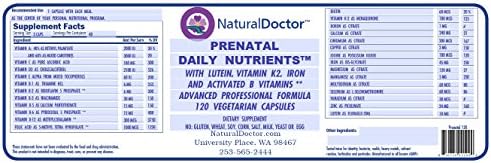 NaturalDoctor Prenatal Daily Nutrients, 120 Veg Caps