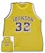 Magic Johnson Autographed/Hand Signed Los Angeles Lakers Replica Basketball Jersey -- Gold