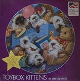 Great American Puzzle Factory Toybox Kittens Over 500 Piece Round Jigsaw Puzzle