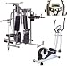 XMAS Package Programmable Magnetic CROSS TRAINER + Four Station HOME GYM With 200lb/90kg Plates /Delivery-UK MAINLAND ONLY