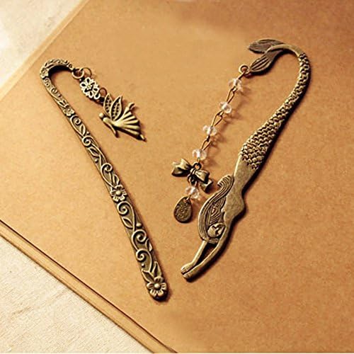 Metal Bookmark with Elf Pendant