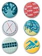 Swim Team Image Brads 6/pkg