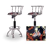 2 24"-29" Betty Boop Motorcycle Chrome Metal Adjustable Specialty / Custom  ....