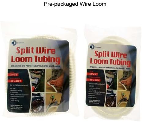 Polyethylene Split Wire Loom Bag Kit, 1 Inch By 5 Feet- Black