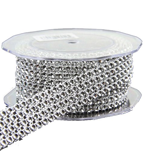 Arts Craft 4 Lines Diamond Ribbon, 3mm, Silver