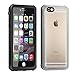 iPhone 6 Plus Waterproof Case,Eonfine iPhone 6s Plus Case Clear Protective Case IP68 Certified With Touch ID Built-in Screen Protector Heavy Duty Shockproof Case Skin for iPhone 6/6s Plus Black