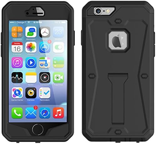 3 in 1 iPhone 6 Plus Case Lorasy Slim Fit Dual Layer Protective Kick-Stand Case for iPhone 6 Waterproof Rugged TPU/PC (d)