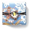 Bird Blue - Vanilla Orange Fringe Studio Gypsy Wrapped Soap With Crystal