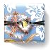 Bird Blue - Vanilla Orange Fringe Studio Gypsy Wrapped Soap With Crystal