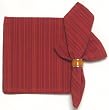 Durable Hand Woven 100% Cotton Red Striped Napkins 22x22 Inches Set of 12