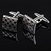 Mens Cufflink - Gunmetal Black Square - Modern Design - GQ - MAD MED Cufflinks Pair