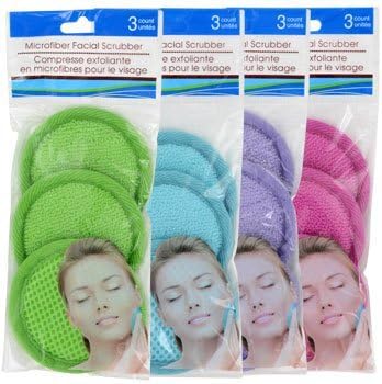 Transform Your Skin With Microfiber Spa Facial Scrubbers, 3-ct. Pack - Gently Removes Dead Skin Cells & Residual Impurities To Reveal Glowing Skin!assorted color