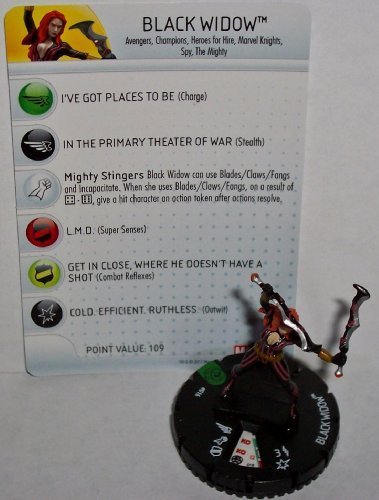 Heroclix Fear Itself #016 Black Widow Figure with Card by WizKids