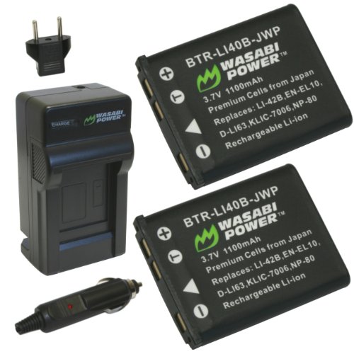 Wasabi Power Battery and Charger Kit for Fujifilm NP-45, NP-45A and Fuji FinePix J10, J12, J15, J15fd, J20, J25, J26, J27, J30, J35, J38, J40, J100, J110W, J120, J150W, J210, J250, JV100, JV105, JV150, JV155, JV160, JV200, JV205, JV250, JV255, JX200, JX205, JX250, JX255, JX280, JX300, JX305, JX350, JX355, JX360, JX370, JX375, JX380, JX400, JX405, JX420, JX500, JX520, JX530, JX540, JX550, JX580, JX590, JX700, JX710, JZ100, JZ110, JZ200, JZ250, JZ260, JZ300, JZ305, JZ310, JZ500, JZ505
