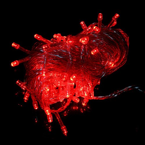 1 X 100 LED 10m String Decoration Light for Christmas Party Wedding 110V (red) Ships from CA