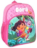 Dora The Explorer Backpack with Front & Two Side Bottle Pockets - Dora Boots Toddler School Bag Size