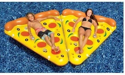 LHBC Inflatable Pool Toy Giant Inflatable Pizza Slice--2 Pack