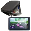 BLACK Color - Hard Shell Nylon Carrying Case + Screen Protector - for Garmin Nuvi 4.3-Inch Vehicle GPS Navigator 710 750 760 770 780 850 880 785T 775T 765T 755T (Garmin GPS Not Included)