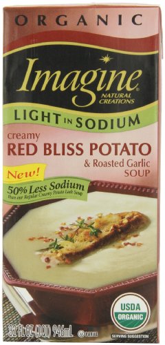 Imagine Organic Soup, Light Sodium Creamy Red Bliss Potato & Roasted Garlic, 32 Ounce
