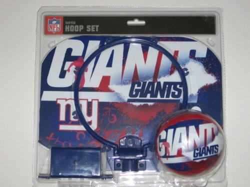 NEW YORK GIANTS 12" X 9" Basketball SOFTEE HOOP SET (Includes 4" Team Softee Ball)