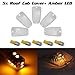 Partsam 5pc Roof Light Cab Marker Clear Cover+168 Amber 10-3528-SMD LED Bulb for 1988-2002 Chevy/GMC C/K1500/2500/3500/4500/5500/6500/7500 Kodiak Topkick trucks