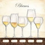 Les Vins Blancs (The White Wines) by Andrea Laliberte poster print,12 in. x 12 in.