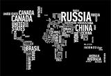 World Map: Countries of Wordcloud - 60