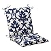 Pillow Perfect Damask Indoor/Outdoor 1 Piece Solid Back Chair Cushion Set With Ties, 1 Count, 36.5