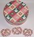 Gourmet Food : Scott's Cakes 1 lb. Dark Chocolate Covered Pretzel with Rainbow Jimmies in a Snowman Tin