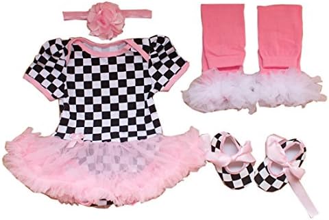 ETSYG ETSYG 4pcs Newborn Gift Infant Baby Toddler Outfit(S-(0-3months), Plaid)