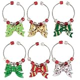 Boston Warehouse Holiday Bows Wine Charm, Set of 6